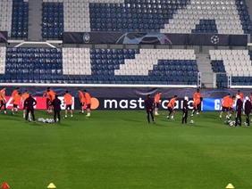 “Real Madrid players during training session”