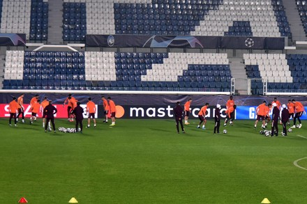 “Real Madrid players during training session”