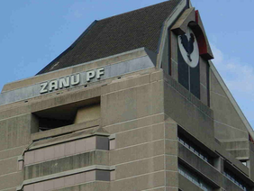 Exterior of the ZANU-PF party headquarters in Harare, the site of the announcement regarding Didymus Mutasa's appointment.
