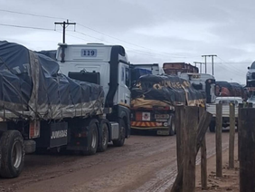 Long queues of cross-border buses and haulage trucks stopped for secondary customs clearance inspections at the Mapane checkpoint.