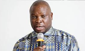 Hon. Richard Moyo addressing a ZANU PF provincial inter-district meeting in Matabeleland North