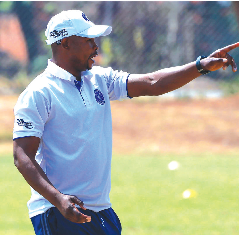 Genesis Mangombe while coaching Dynamos FC.