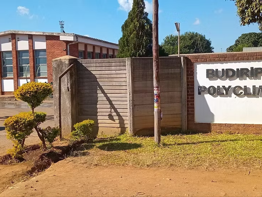 sewage at the entrance of clinic