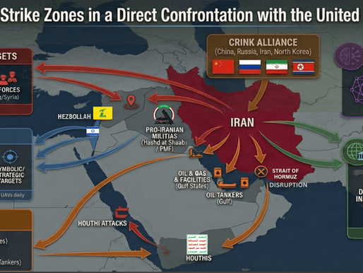 Middle East conflict map US Iran escalation zones