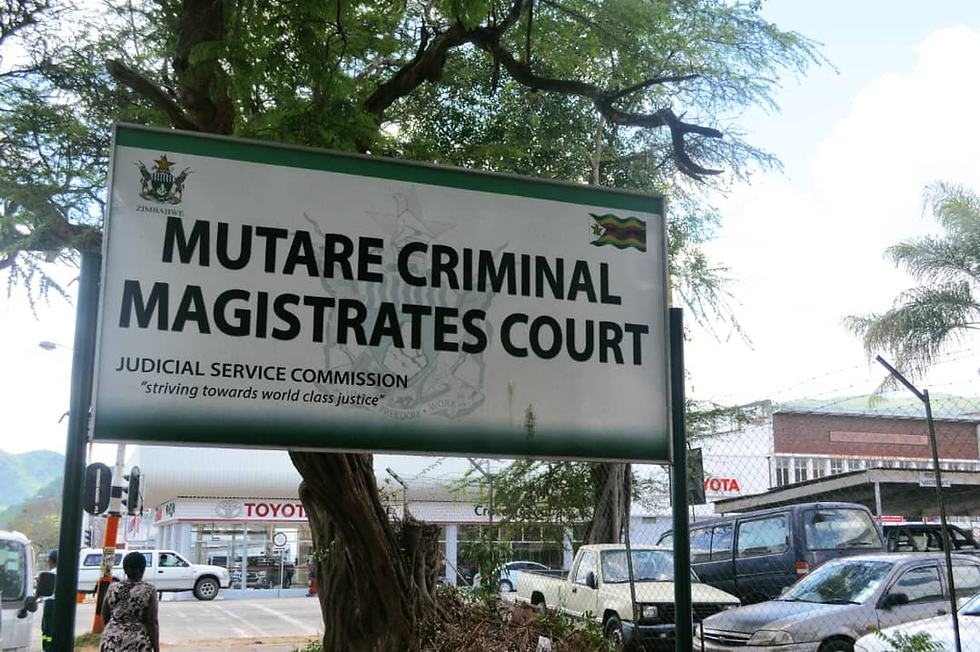 Mutare Magistrates Court building — exterior of the court where the sentence was handed down