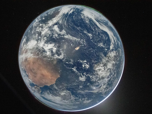 The image called Hello World taken from the Orion capsule