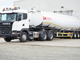 Scania truck carrying ethanol in Harare.