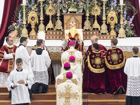 SSPX bishops during the consecration ceremony in Écône, Switzerland.