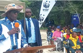 Minister Charles Tawengwa speaking at World Wetlands Day Cleveland Dam