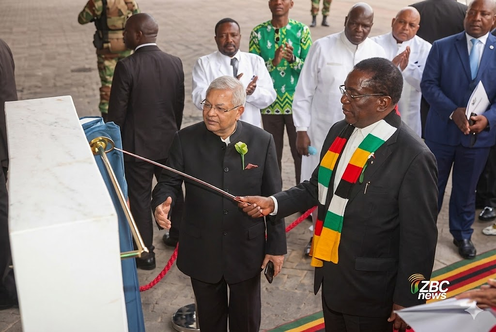 President Mnangagwa touring new Cheetos factory in Zimbabwe