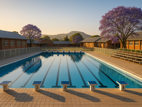 Swimming pool at a school facility.