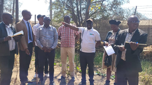 Andrew Makahamadze of SCCDT at Mbizi Police Post heritage site