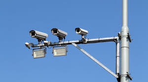 Traffic surveillance camera mounted on a city pole harare