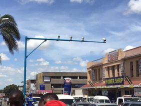 Smart traffic surveillance camera installed at a Harare intersection.