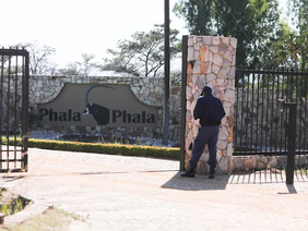 The entrance to President Ramaphosa’s Phala Phala wildlife farm in Limpopo.