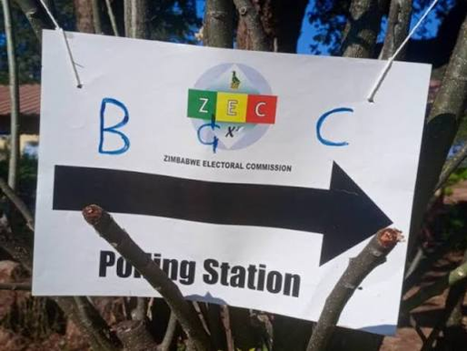 ZEC officials announcing Victoria Falls by-election results