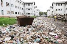 Children playing near sewer pipes