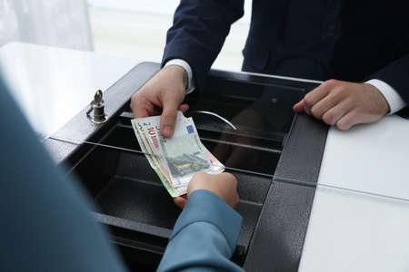 Cash transaction in retail shop