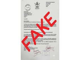 Viral fake letter claiming Auxillia Mnangagwa will become President.