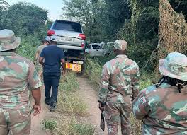 SAPS and SANDF officers conducting patrols