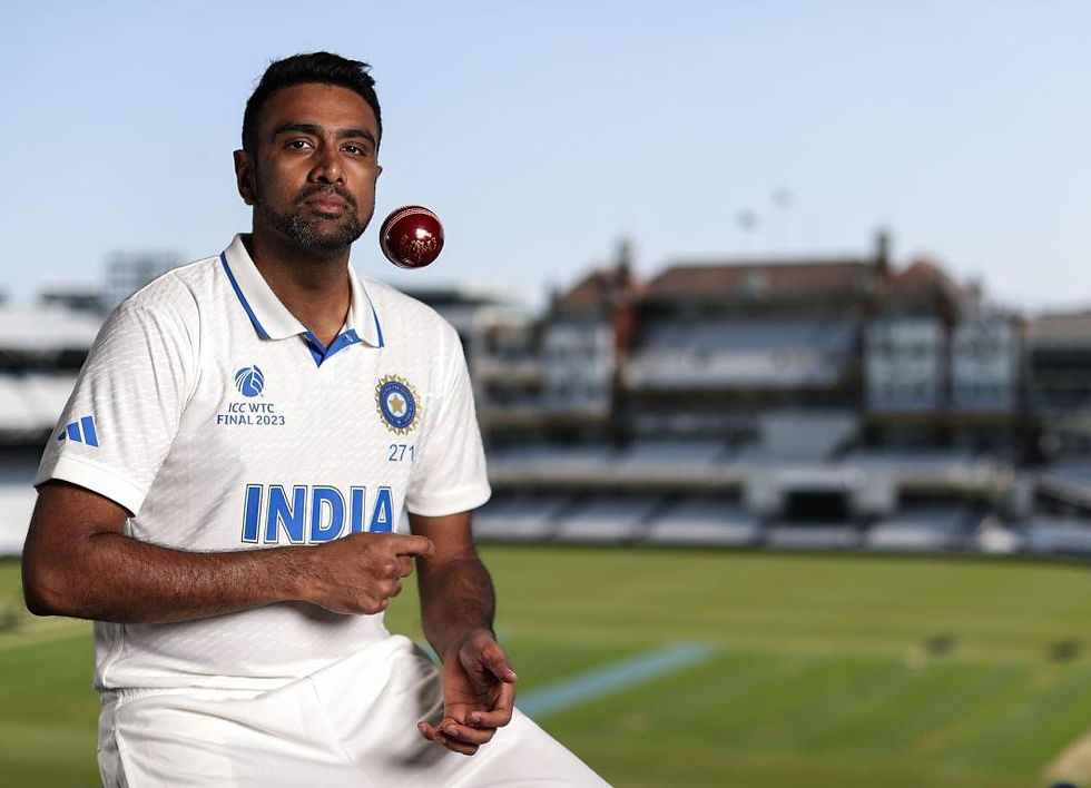 Cricketer in a white jersey with "India" text, tossing a red ball, with a blurred stadium in the background. Focused and confident mood.