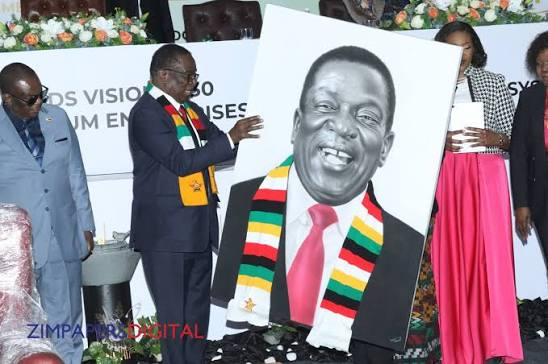 President Emmerson Mnangagwa addresses the National MSMEs and Cooperatives Indaba in Harare.
