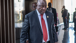 South African President Cyril Ramaphosa during an official event