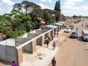 Concrete tuckshops built near school in Harare
