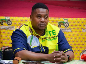 Farai Marapira speaking during a political discussion on constitutional reforms.