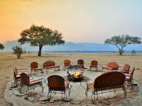 Chewore Lodge overlooking the Zambezi River before its closure.