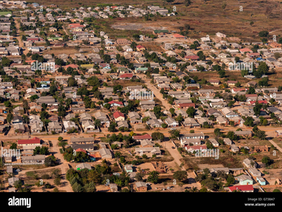 An aerial view of Rusape in Zimbabwe's Eastern Highlands