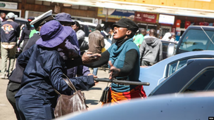 Municipal police enforcement operation in Harare