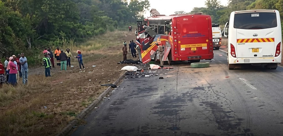 Accident scene along Sengwa Colliery road