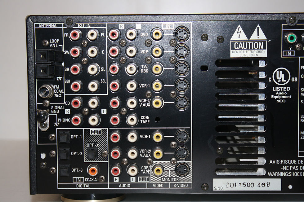Thumbnail: DENON AVR-1082 Receiver - 6.1, NO HDMI - 2 Zones, Fully Tested - Phono