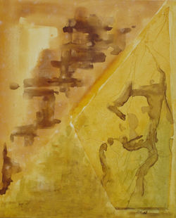 Fissures - Technique mixte sur toile - 46x38cm - 200 €
