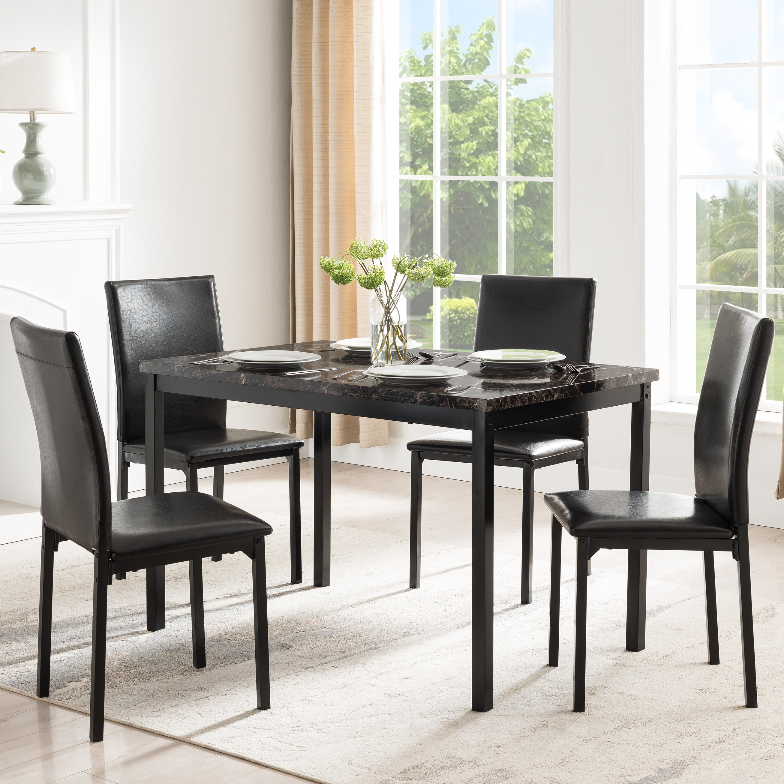 Baxter Mainstays Dexter Piece Dining Set Wooden Dining Mainstays