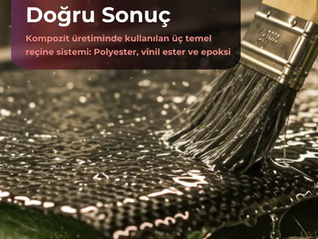 Kompozit yüzeye fırçayla reçine sürülen görsel; Doğru Reçine Doğru Sonuç, Sterplas logosu.