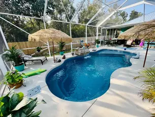 Prefabricated fiberglass pool installation project by Novapool Türkiye