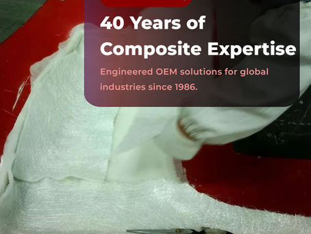 Industrial composite manufacturing process with fiberglass production and OEM engineering solutions