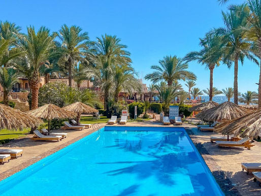 Commercial fiberglass pool filtration systems installed in luxury hotel and resort project