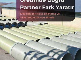 OEM kompozit üretim tesisi içerisinde fiberglass ve polyester parçaların üretildiği endüstriyel üretim hattı.