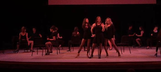 Daniella Zappacosta, Madeleine Huggins & Kaitlin Moore in performance at the Colburn School Musical Theatre Intensive.