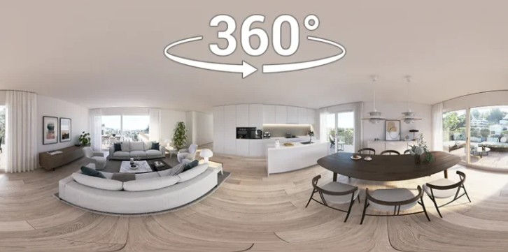 Virtueller Rundgang durch eine elegante Wohnung – Immobilienpräsentation