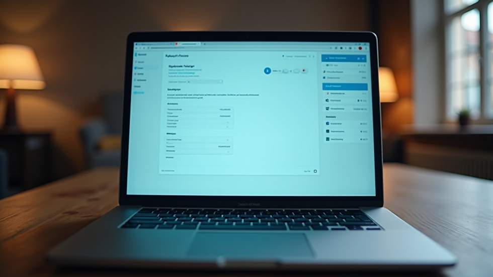 Close-up view of a laptop screen showing a digital application form