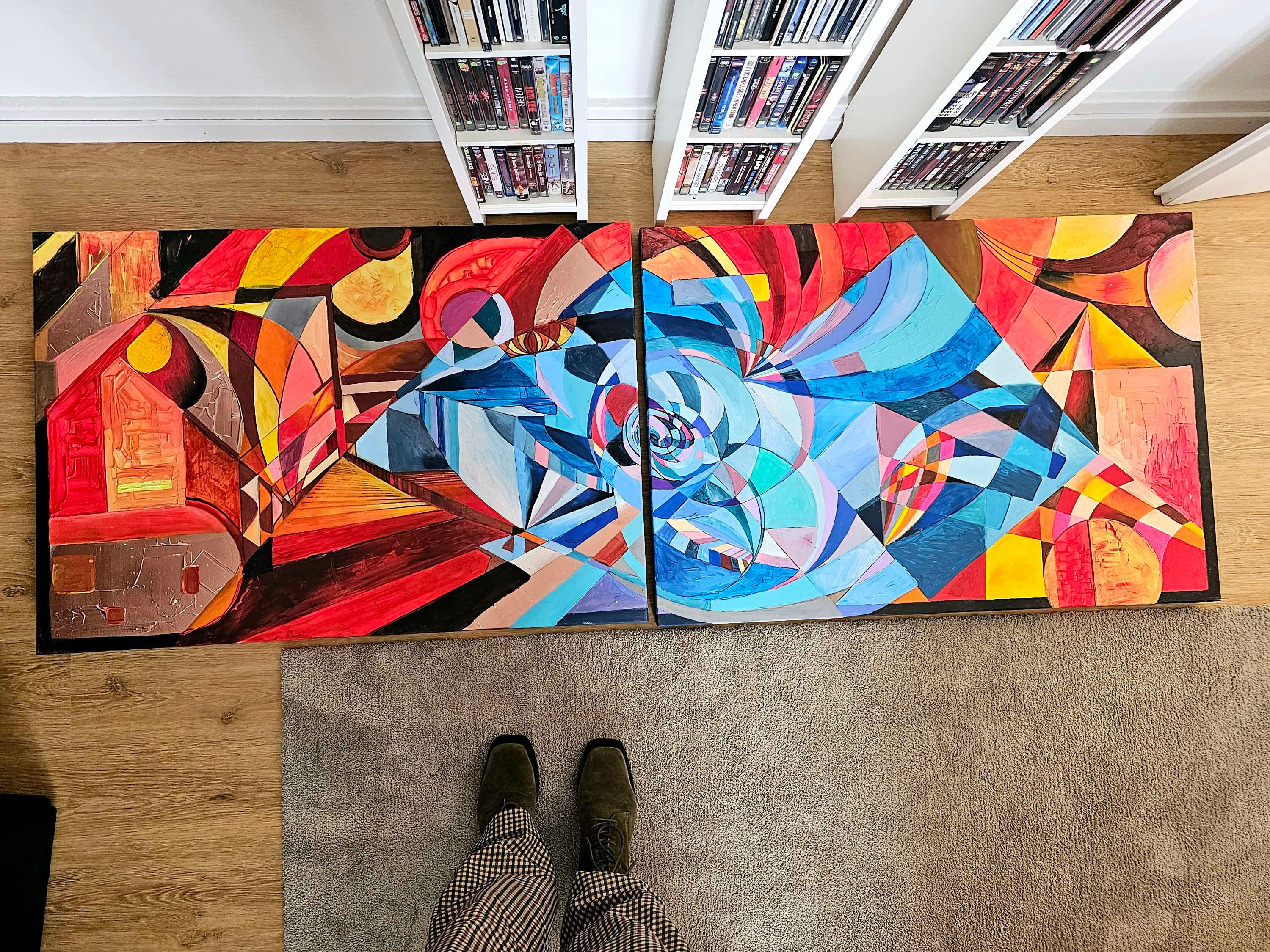 Geometric Contrast  | 200x70 | diptych