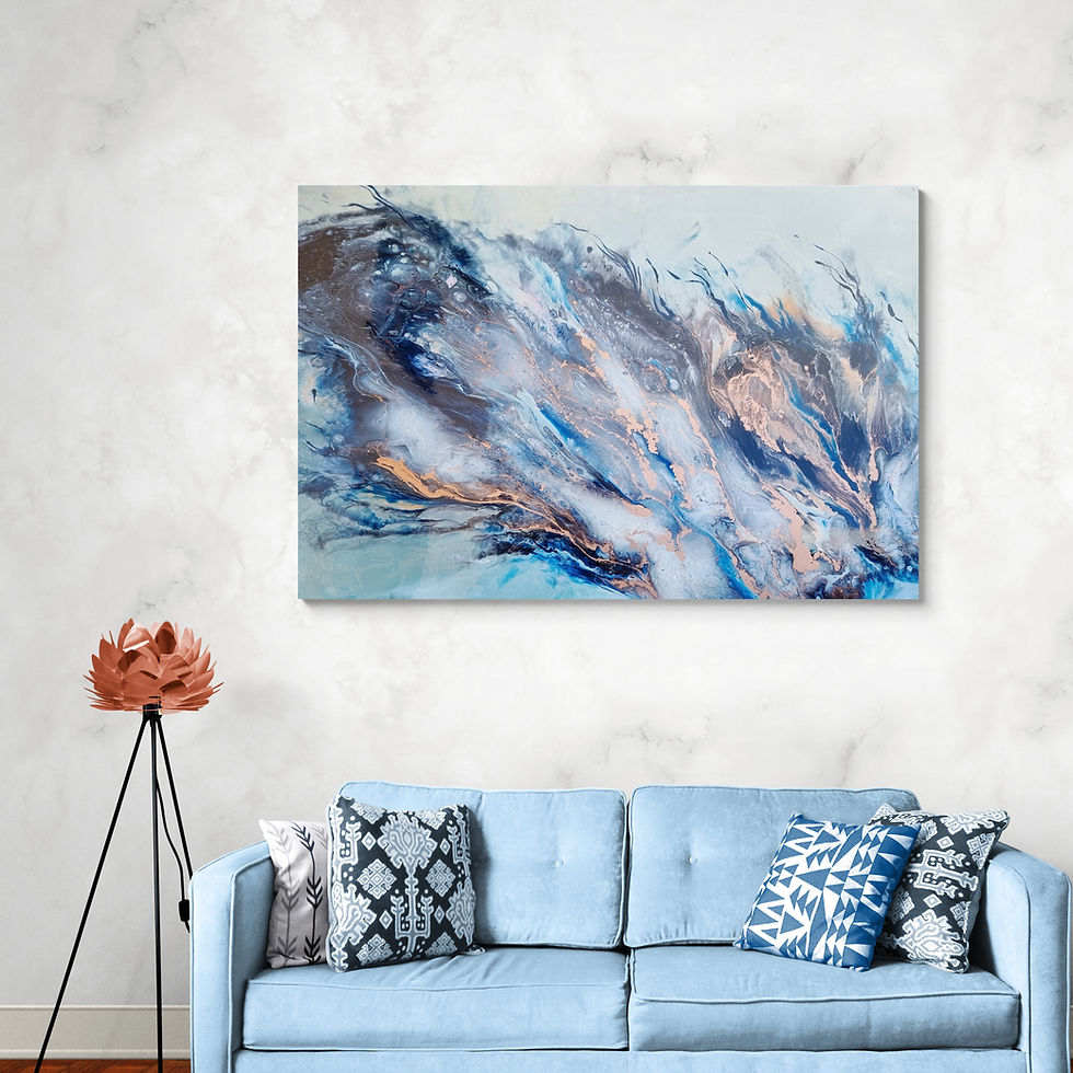 Thumbnail: Pastel blue with cooper | 150x100