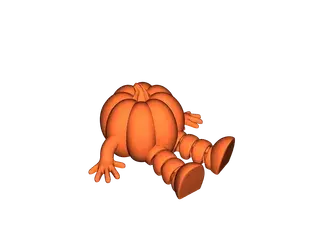 Miniatura: Calabaza sentada con patas articuladas