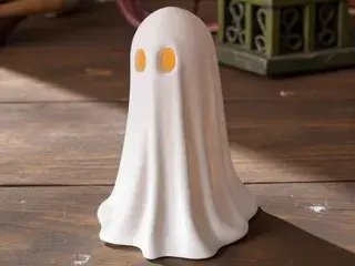 Miniatura: Pequeño fantasma de Halloween (compatible con velas LED)