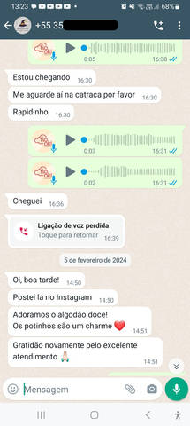 Depoimento algodão doce para festa