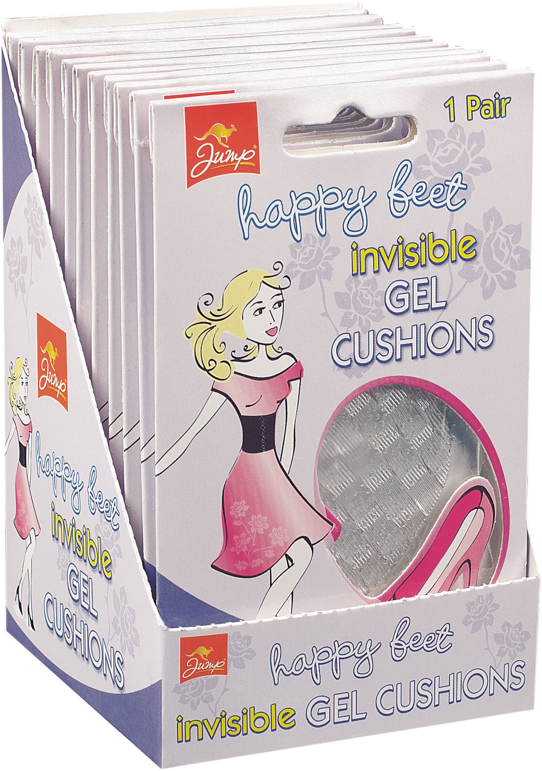 Jump happy feet invisible gel heels liners 1 pair